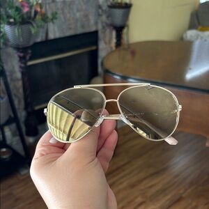 Libby Edelman Golden Aviator Sunglasses